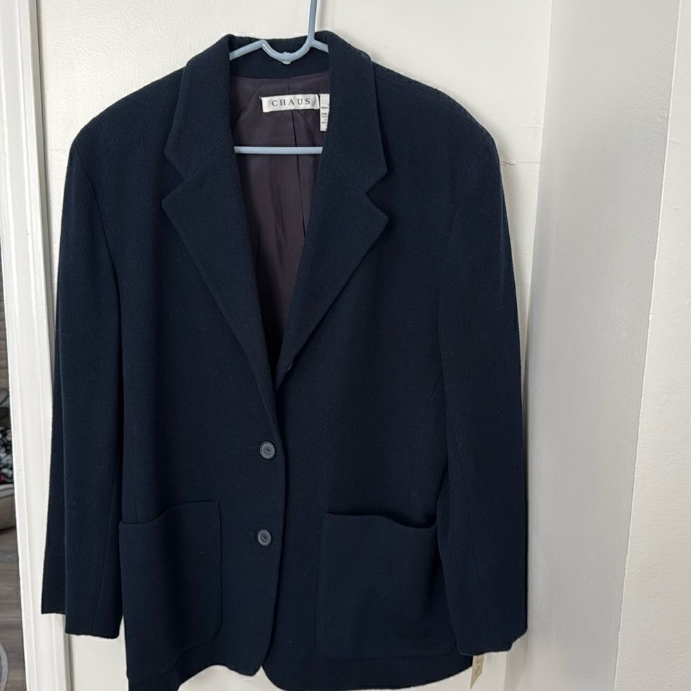 CHAUS NAVY BLUE BLAZER NWT SIZE 14 PLUS SIZED